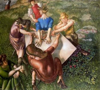 斯坦利 斯賓塞 Christ Preaching at Cookham Regatta Girls Listening 斯坦利 斯賓塞 Christ Preaching at Cookham Regatta Girls Listening